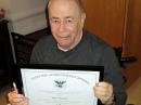 Dave Popkin, W2CC, with his Presidential Lifetime Achievement Award.